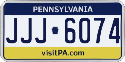 PA license plate JJJ6074
