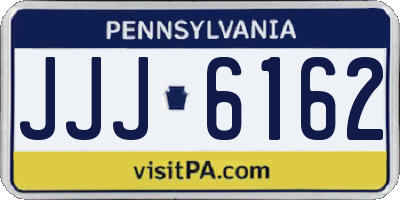 PA license plate JJJ6162