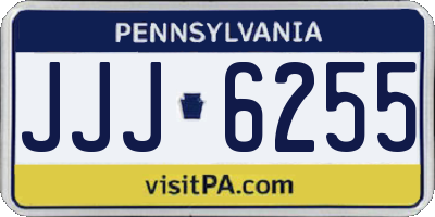 PA license plate JJJ6255