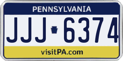 PA license plate JJJ6374
