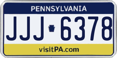 PA license plate JJJ6378