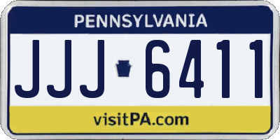 PA license plate JJJ6411