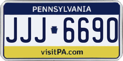 PA license plate JJJ6690
