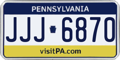 PA license plate JJJ6870