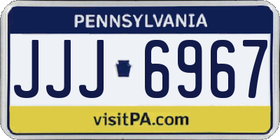 PA license plate JJJ6967