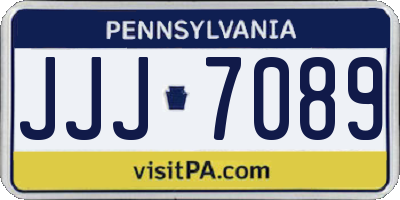 PA license plate JJJ7089