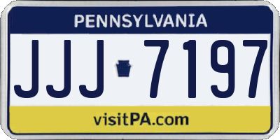 PA license plate JJJ7197