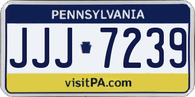 PA license plate JJJ7239