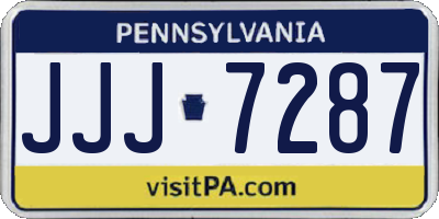 PA license plate JJJ7287