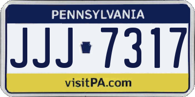 PA license plate JJJ7317