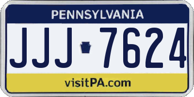 PA license plate JJJ7624