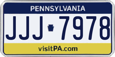 PA license plate JJJ7978