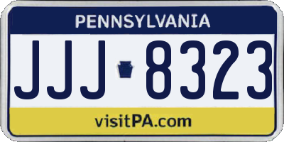 PA license plate JJJ8323