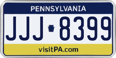 PA license plate JJJ8399