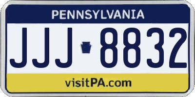 PA license plate JJJ8832