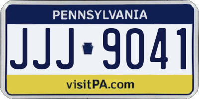 PA license plate JJJ9041