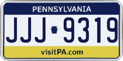 PA license plate JJJ9319
