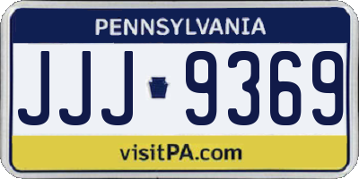 PA license plate JJJ9369