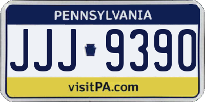PA license plate JJJ9390