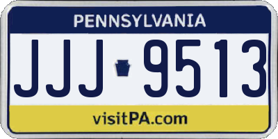 PA license plate JJJ9513