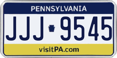PA license plate JJJ9545