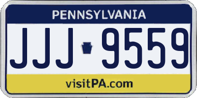 PA license plate JJJ9559