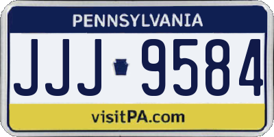 PA license plate JJJ9584