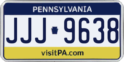 PA license plate JJJ9638
