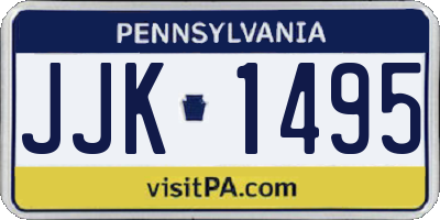 PA license plate JJK1495