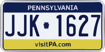 PA license plate JJK1627