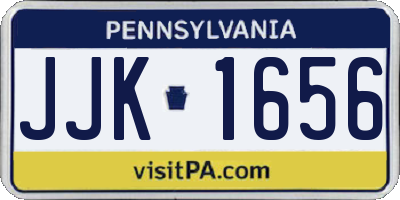 PA license plate JJK1656
