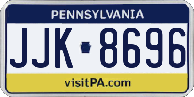 PA license plate JJK8696