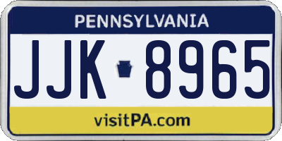 PA license plate JJK8965