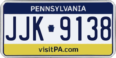 PA license plate JJK9138