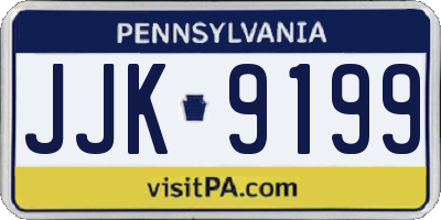 PA license plate JJK9199