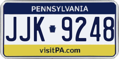 PA license plate JJK9248