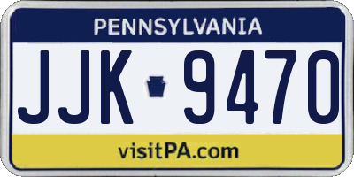 PA license plate JJK9470