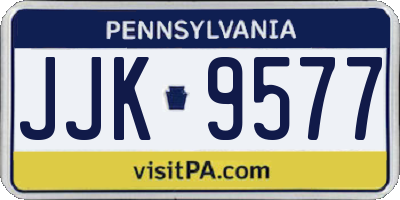 PA license plate JJK9577
