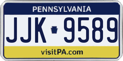 PA license plate JJK9589