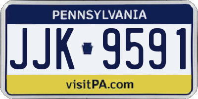 PA license plate JJK9591