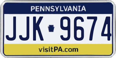 PA license plate JJK9674