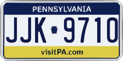 PA license plate JJK9710