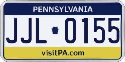 PA license plate JJL0155