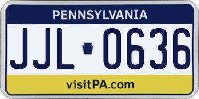 PA license plate JJL0636