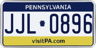 PA license plate JJL0896