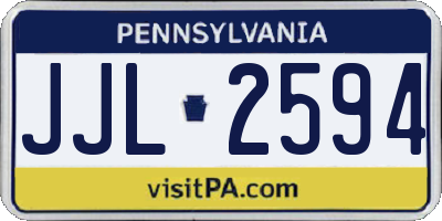 PA license plate JJL2594
