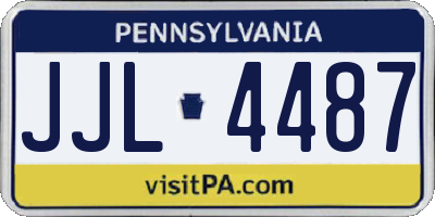 PA license plate JJL4487