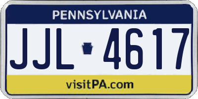 PA license plate JJL4617