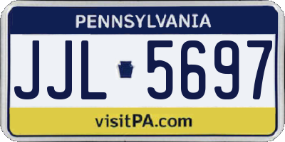 PA license plate JJL5697