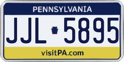 PA license plate JJL5895